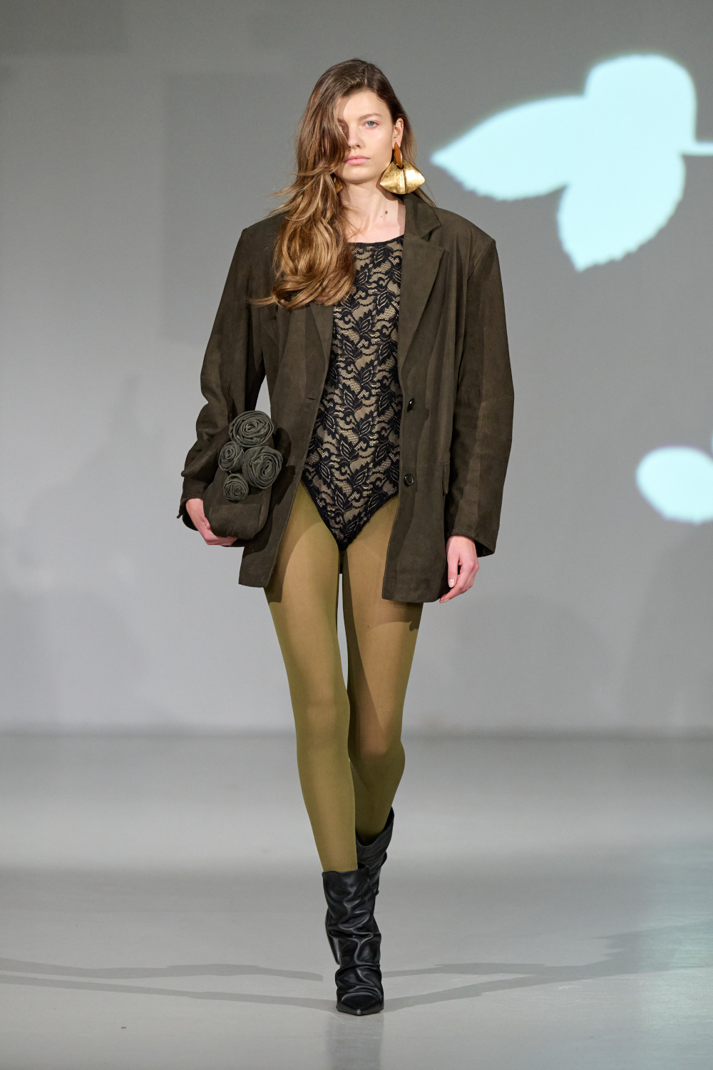 Model on runway