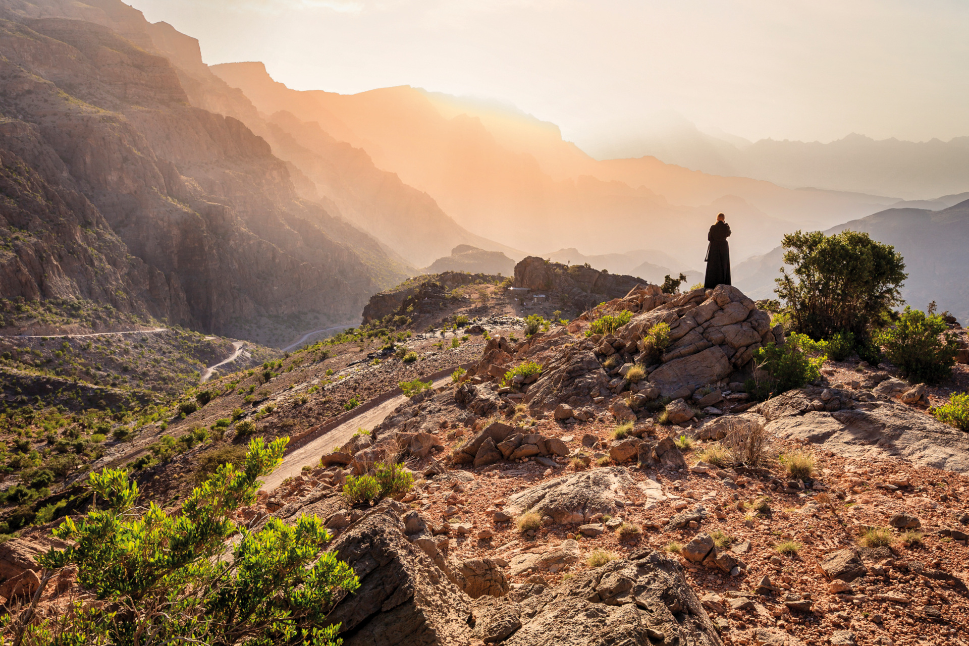 Person stood on hill in Oman