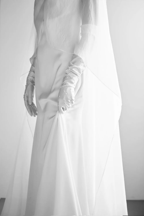 Woman in bridal outfit