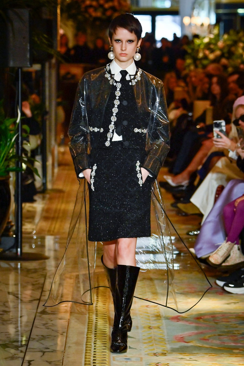 Model on runway