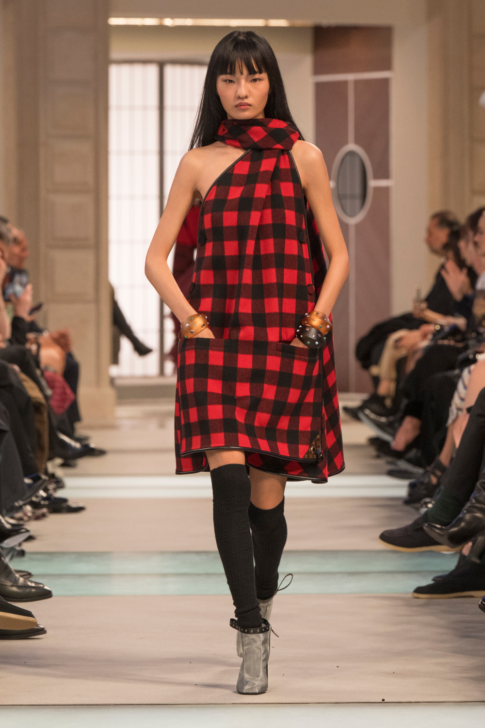 Model on runway