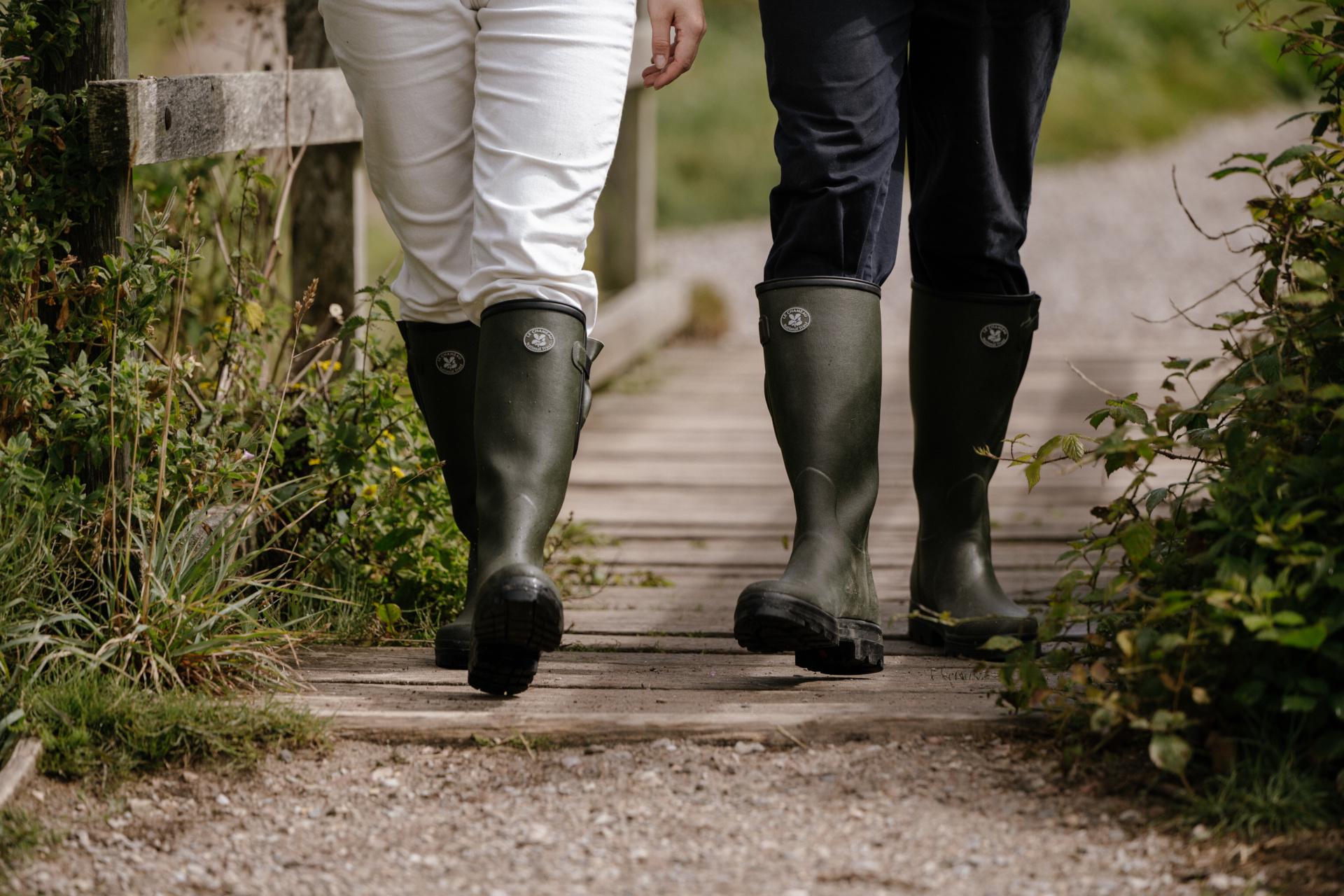 People walking in boots