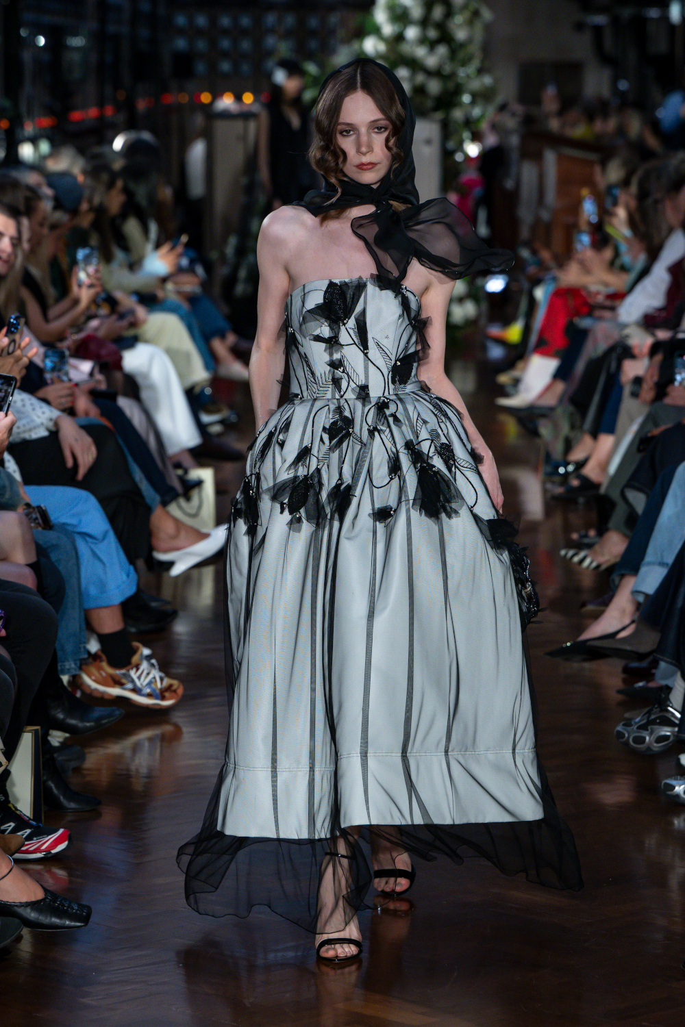 Model on runway