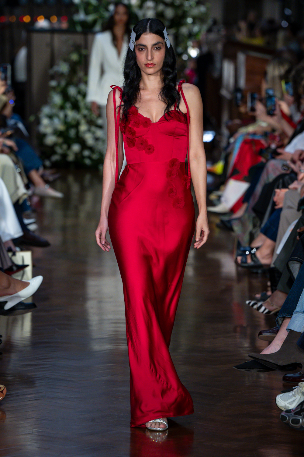 Model on runway
