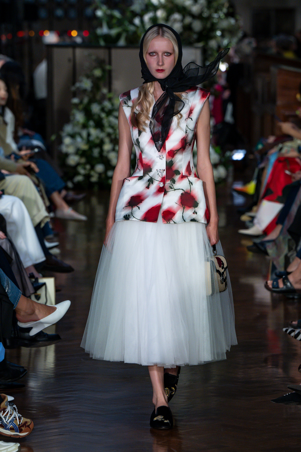 Model on runway