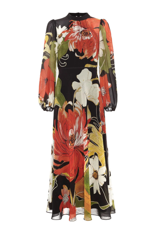 Red floral maxi