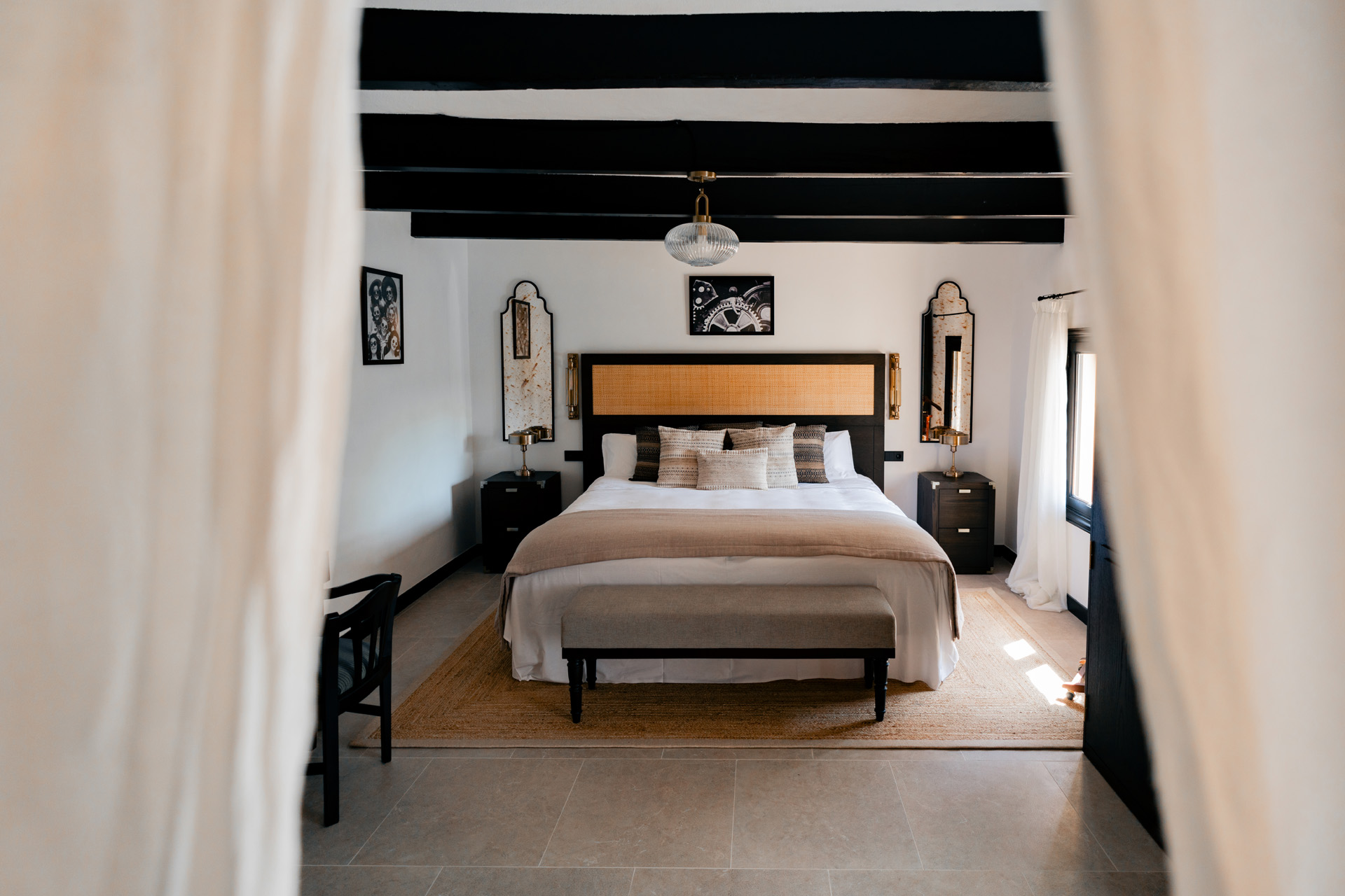 A large bedroom at Son Molí Country House