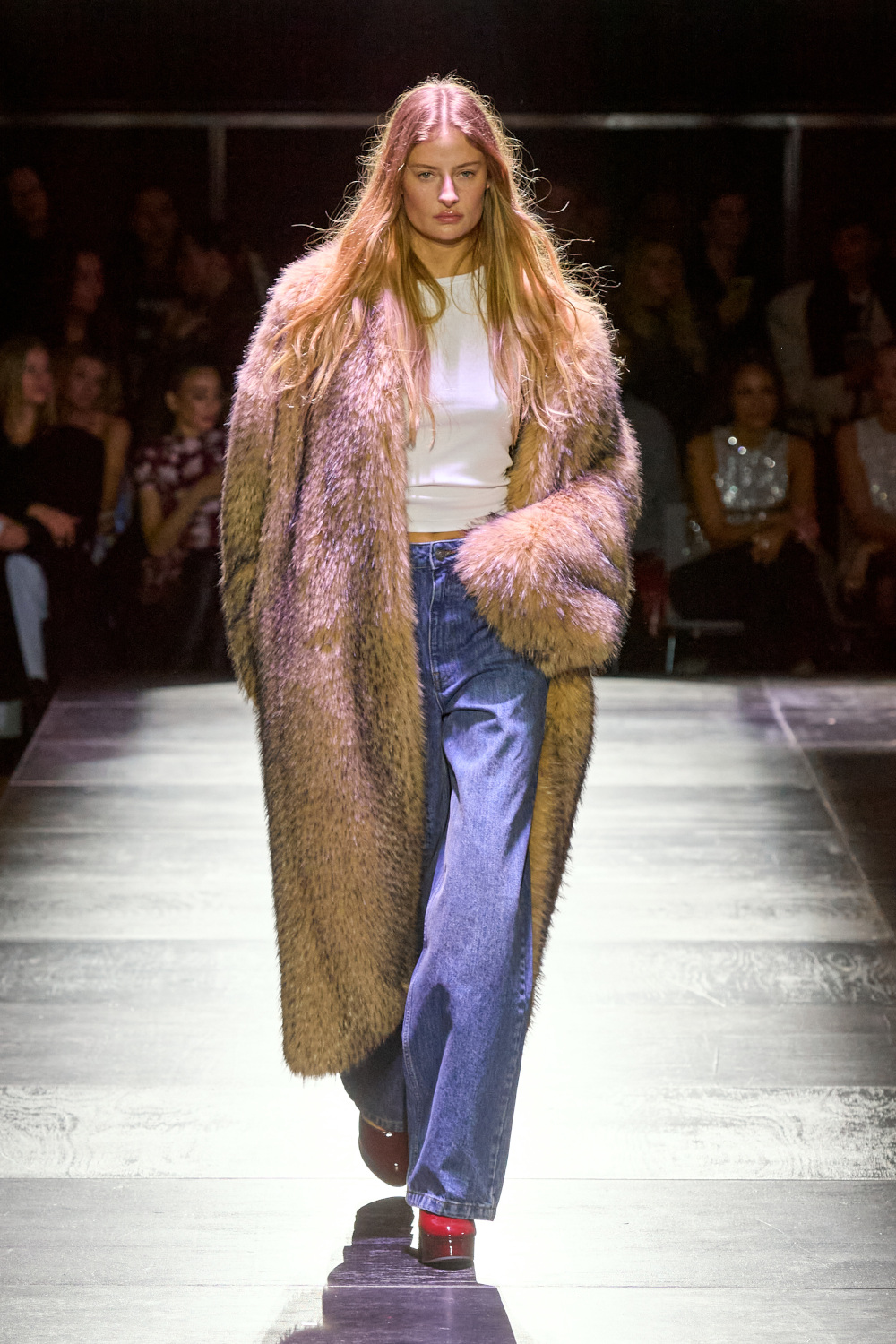 Model on runway