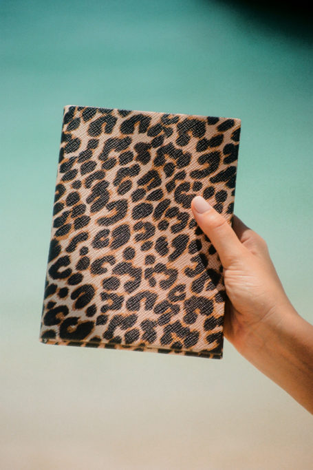 Leopard print notebook