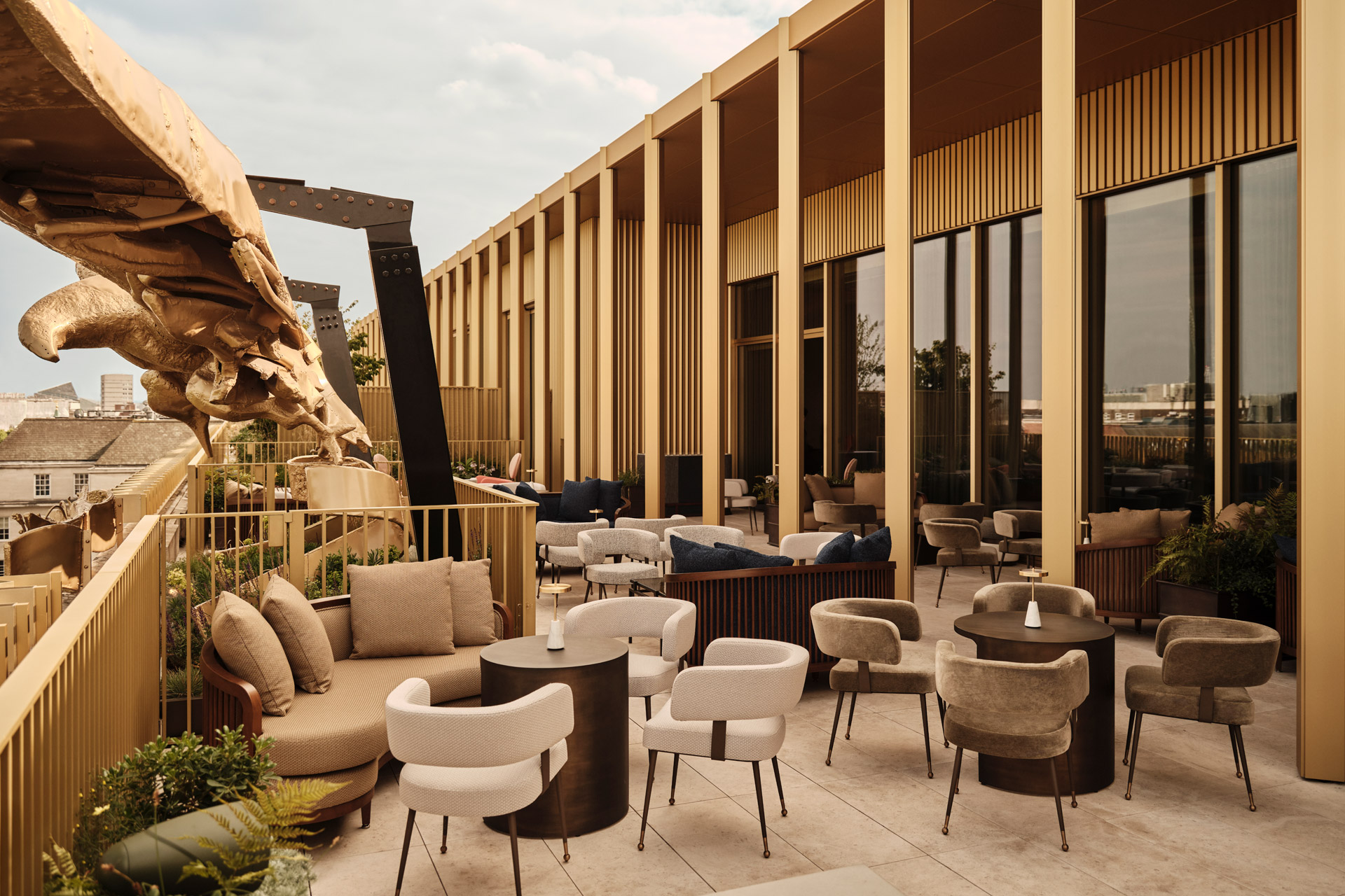 Rooftop bar at The Chancery Rosewood