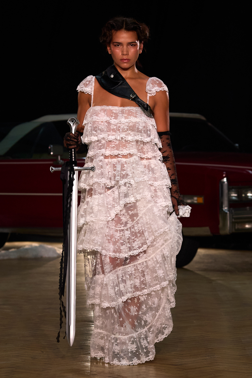 Model on runway | london fashion week ss26