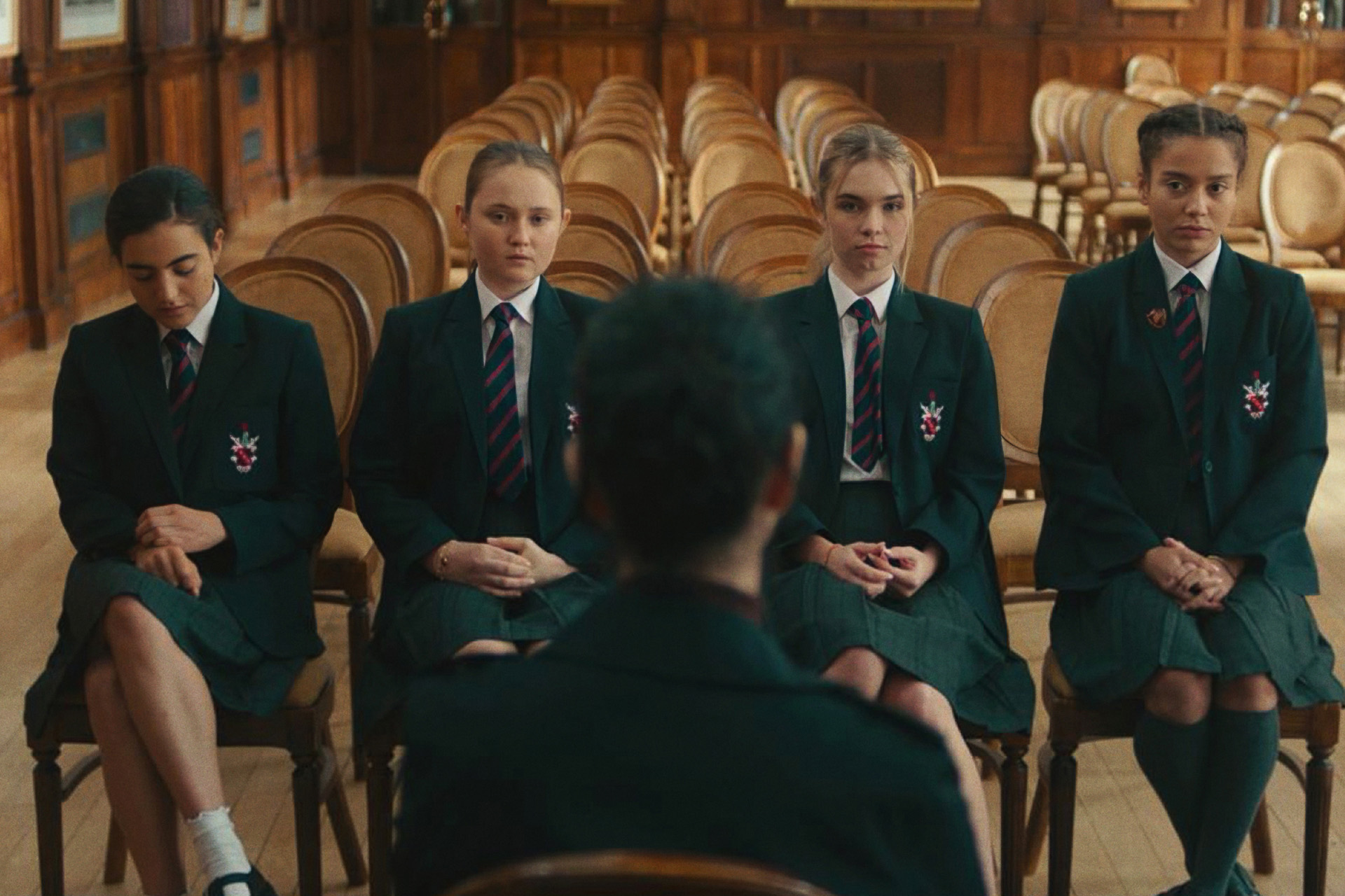 Noori Abas (TARA WEBB), Jocasta (ISABELLE ALLEN), Allegra Lonsdale (AMELIA MAY) & Grace Gibbons (IMOGEN FAIRES) in Wild Cherry