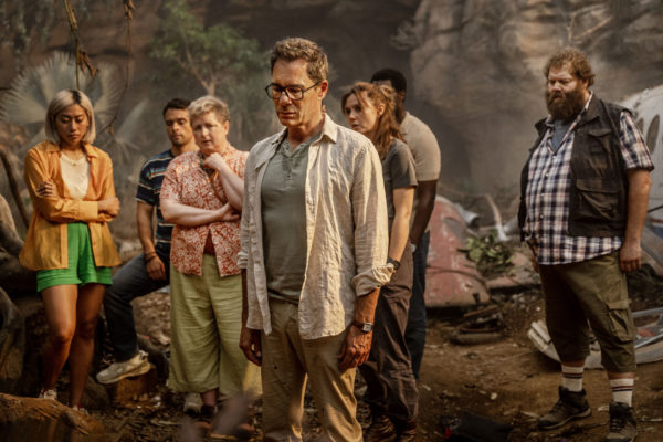 Amy (JAN LE), Dan (ADAM LONG), Lisa (SIOBHAN McSWEENEY), Kevin (ERIC McCORMACK), Sonja (LYDIA WILSON), Zack (DAVID AJALA), Travis (OLAFUR DARRI OLAFSSON) in Nine Bodies in a Mexican Morgue