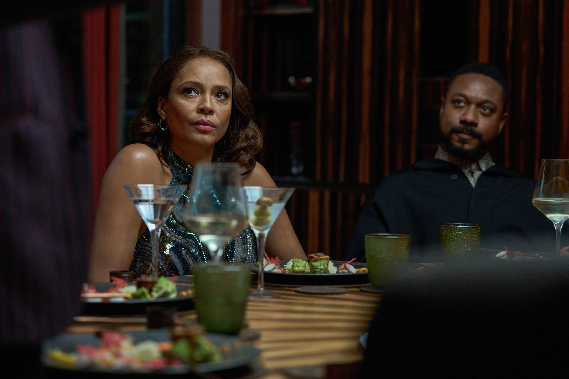 Lorna Gibbons (CARMEN EJOGO) & Steven Gibbons (NATHANIEL MARTELLO-WHITE) in Wild Cherry