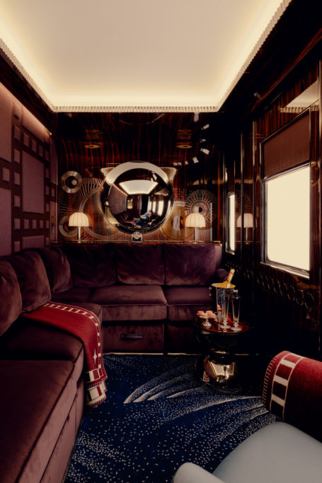 A suite aboard the Orient Express