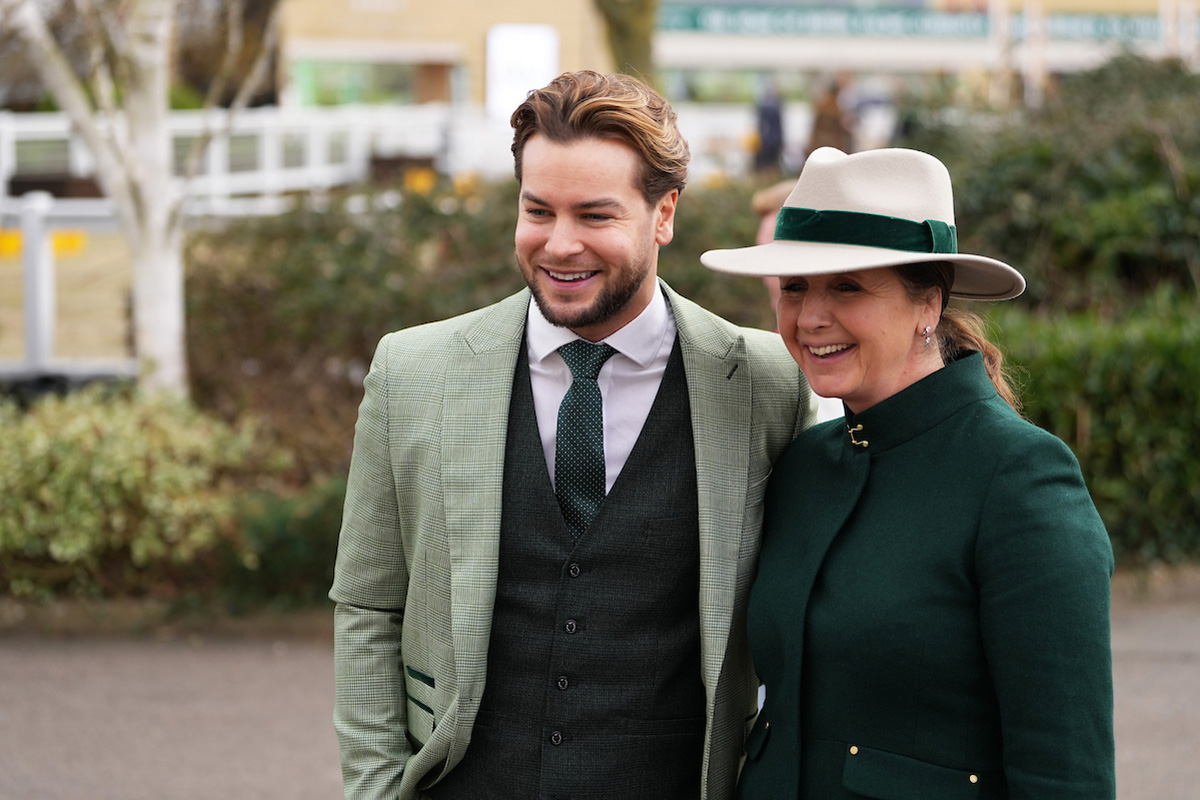 ITV Racing Presenters Chris Hughes and Alice Plunkett atCheltenham Festival 2024