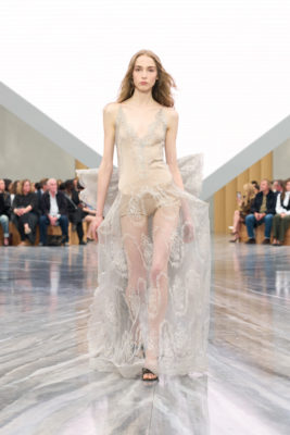 Model on runway