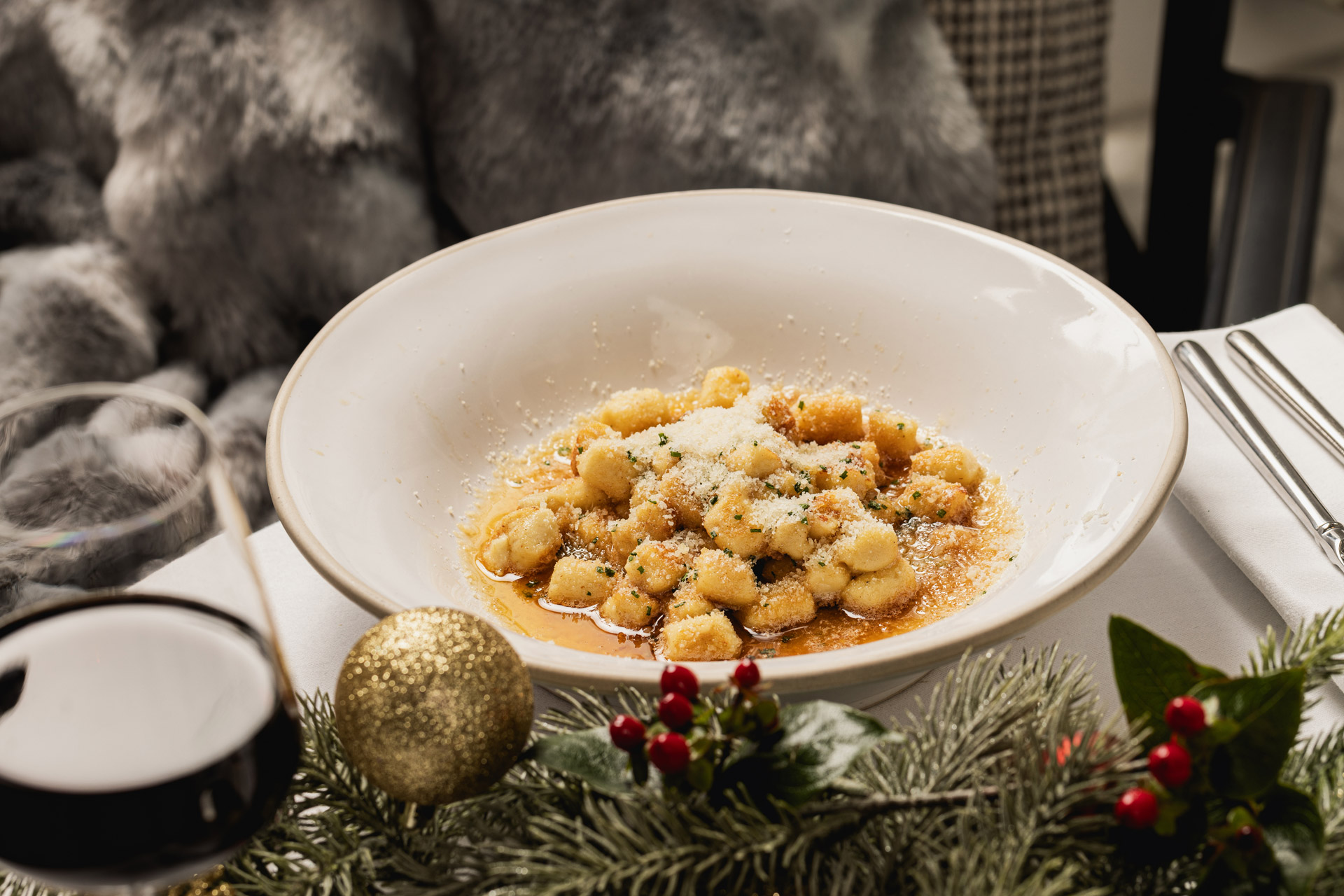 Pasta dish at Kitchen at Holmes restaurant