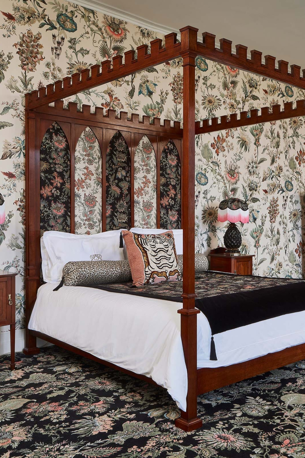Castle themed bed with statement headboard