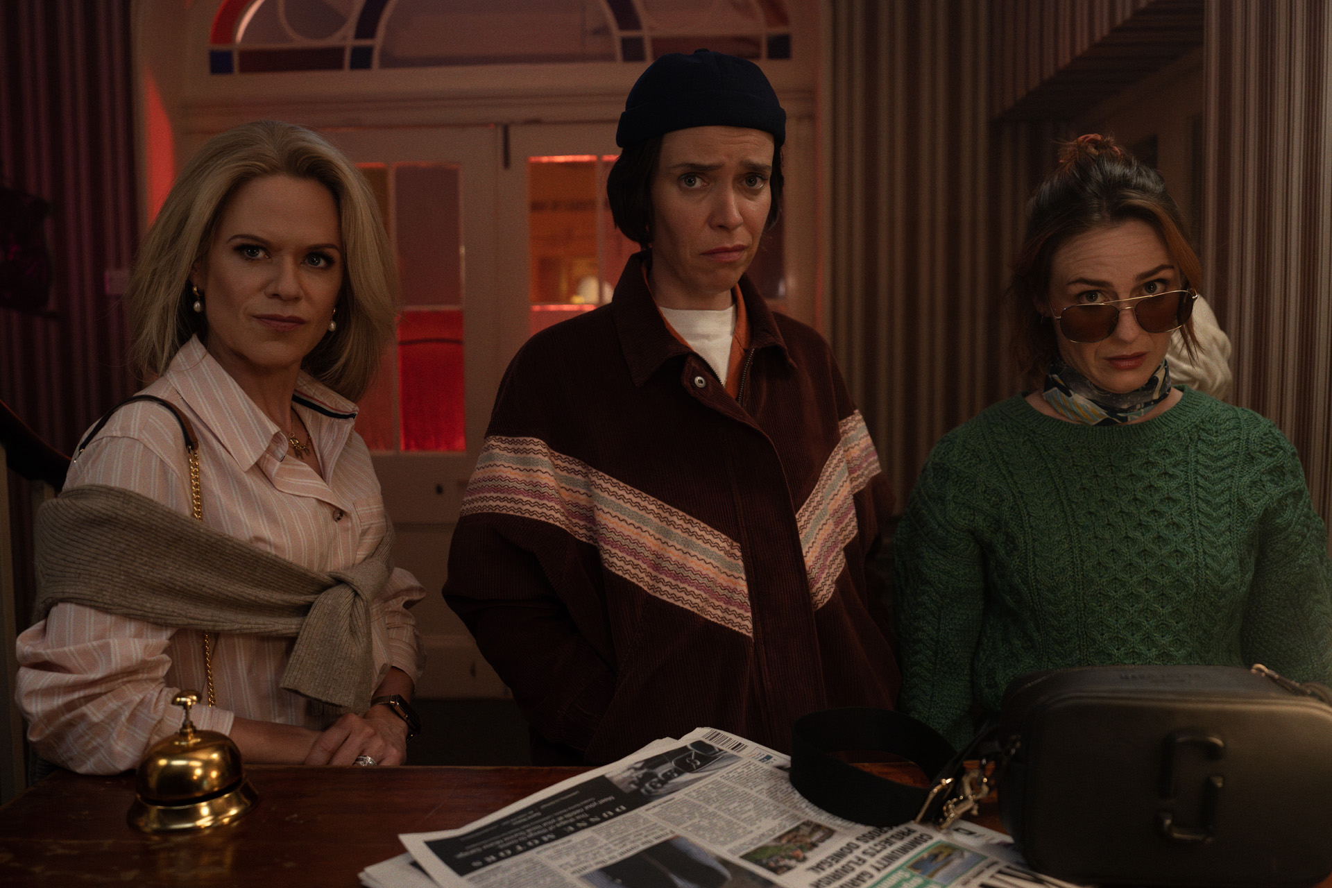 Sinead Keenan as Robyn Winters, Caoilfhionn Dunne as Dara Friel & Roisin Gallagher as Saoirse Shaw.