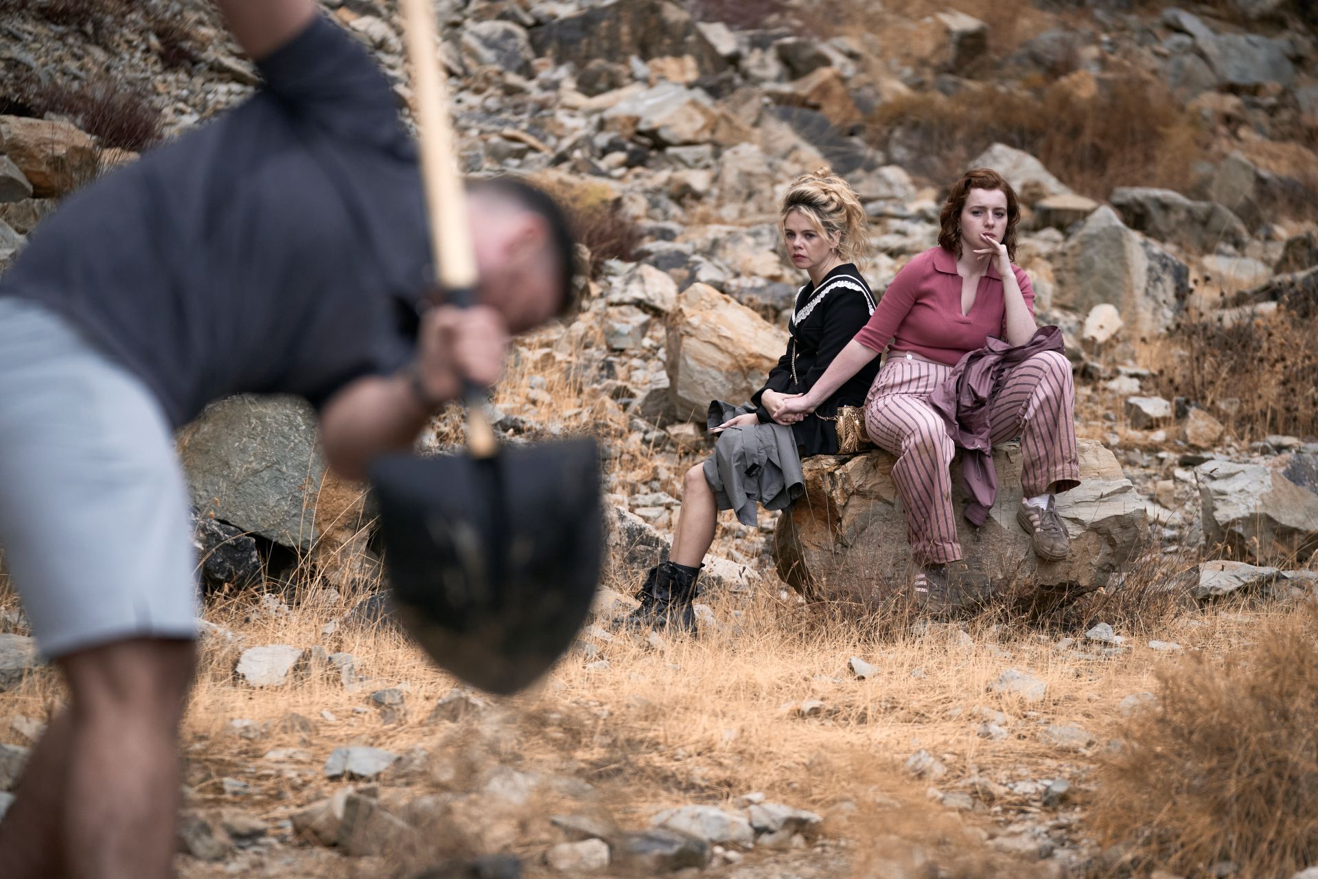 Saoirse-Monica Jackson (Cheryl), Hannah Onslow (Diana) & James Nelson-Joyce (Michael) in This City Is Ours series 2.