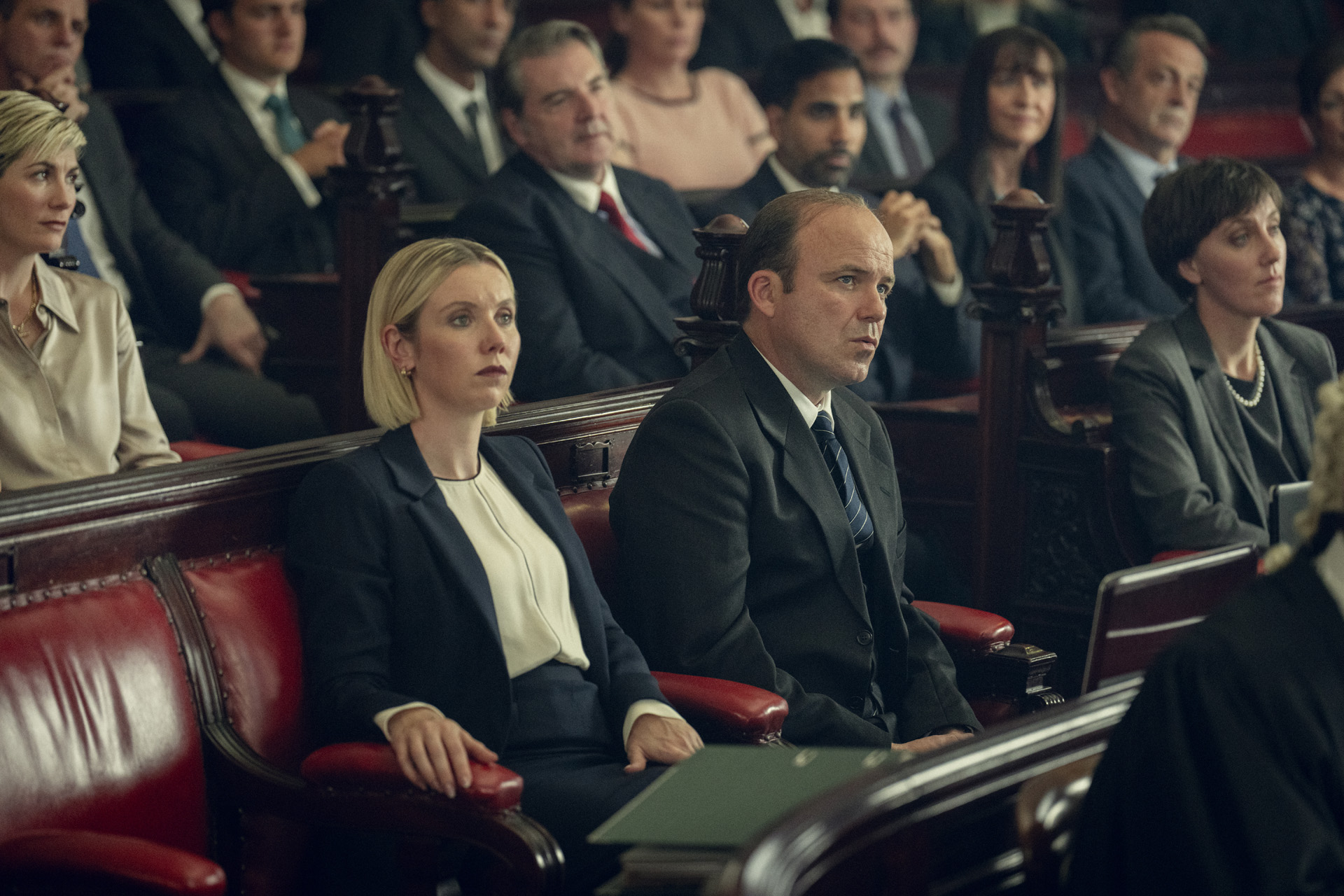 Lauren Lyle as Dani & Rory Kinnear as Des in Toxic Town