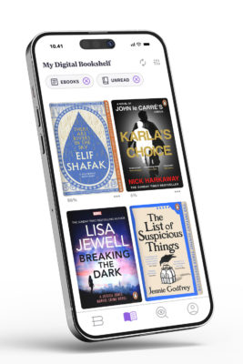 An iPhone showing Bookshop.org's new eBook platform