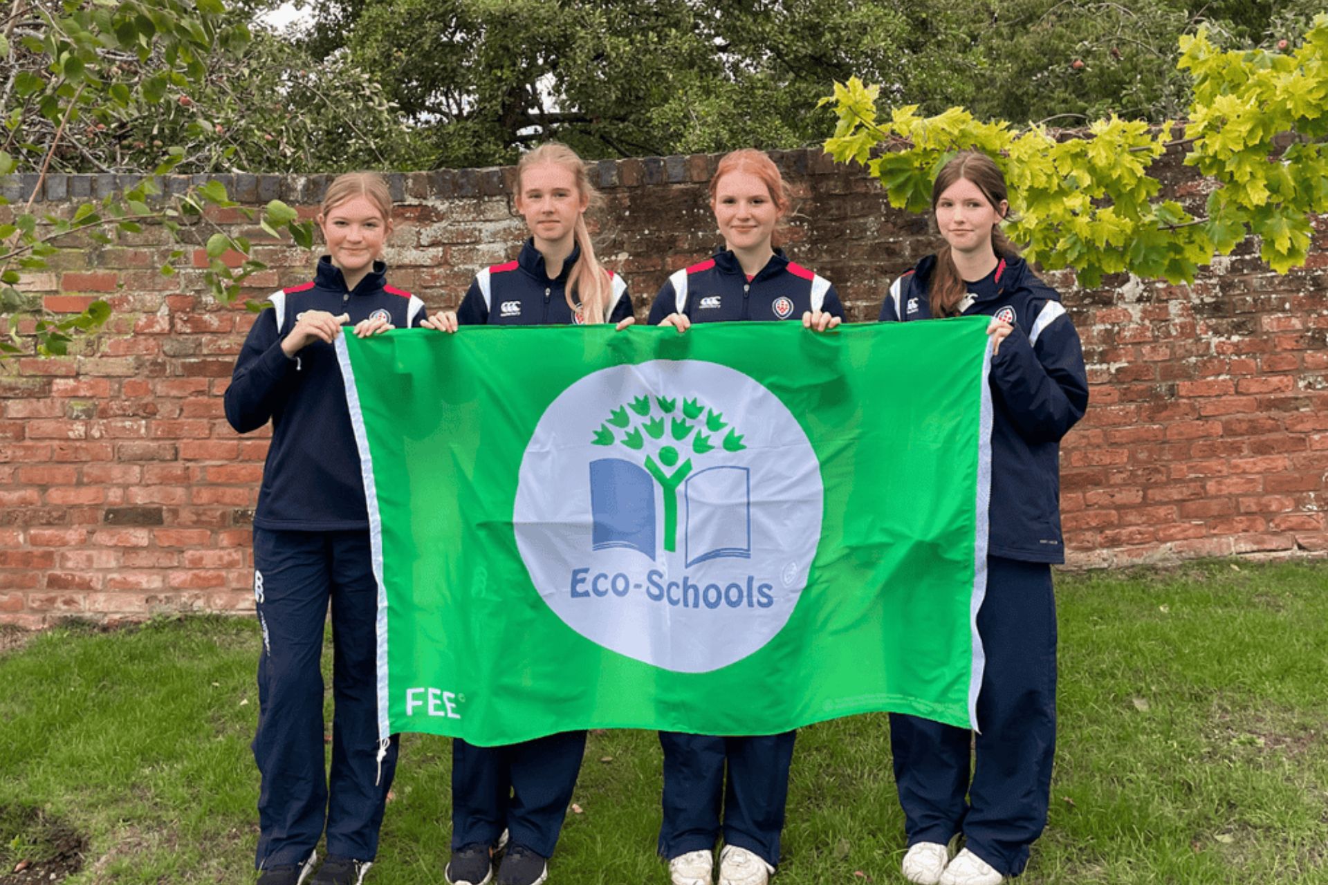 The eco-commitee at King's Worcester were awarded the Eco-Schools Green Flag award.