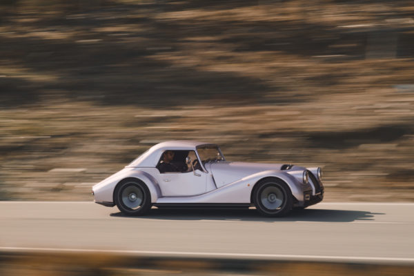 The Morgan Supersport against a blurred background