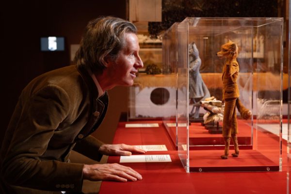 Wes Anderson visits the Design Museum, which is showing an exhibition of his archives