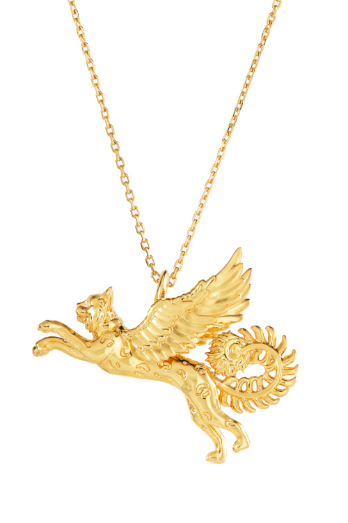 gold sphinx pendant