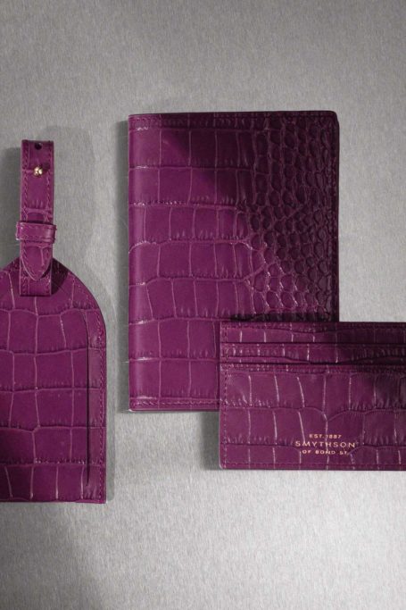 Smythson Flat Card Holder in Mara