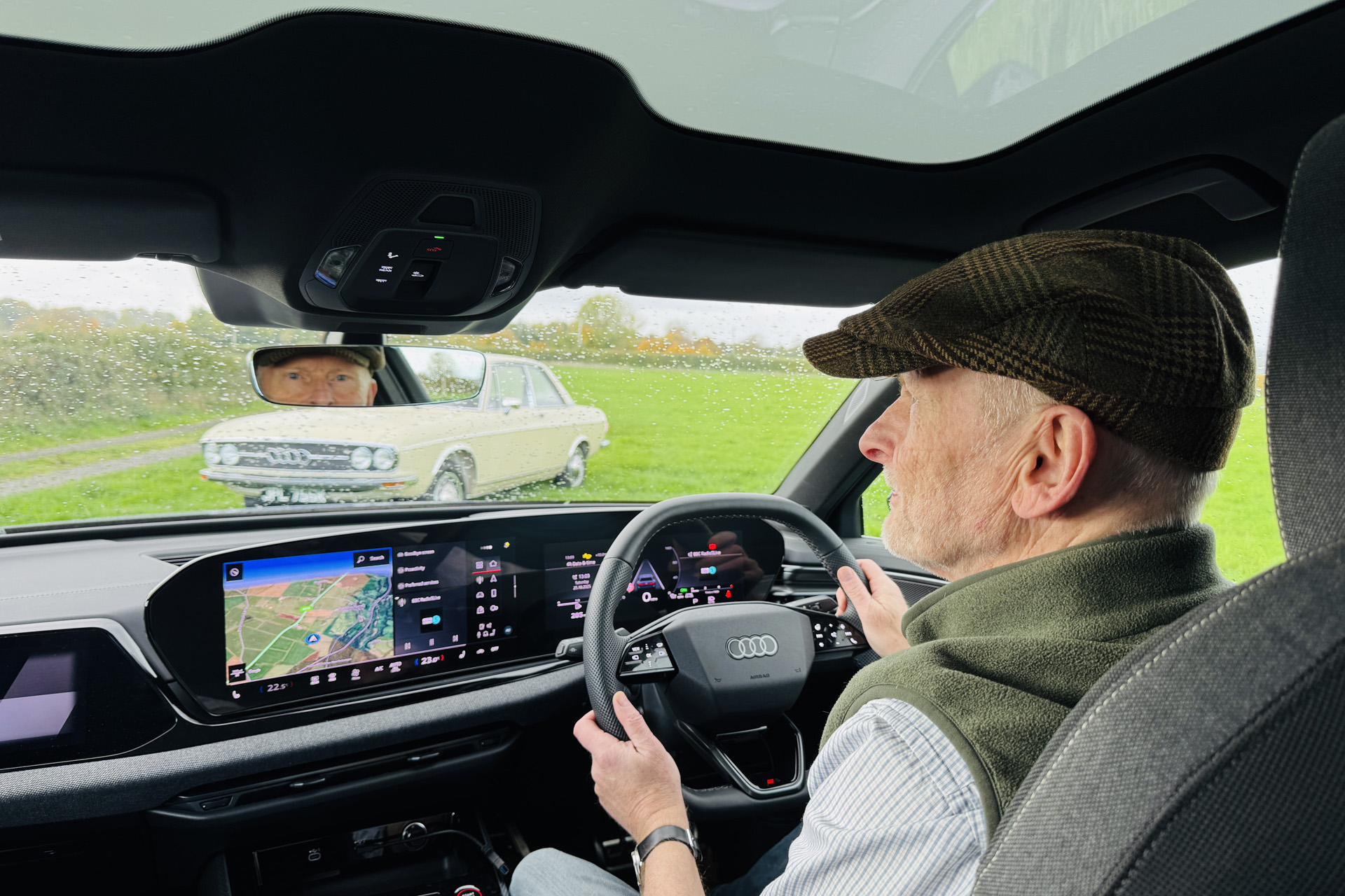 Jeremy inside the Audi A6