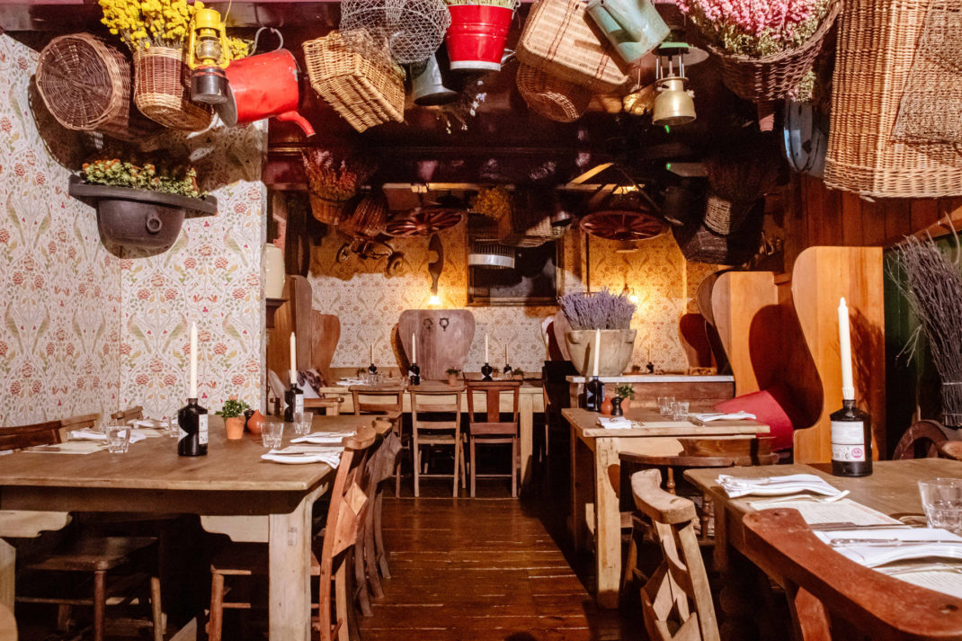 Interiors of Maggie Jones's restaurant