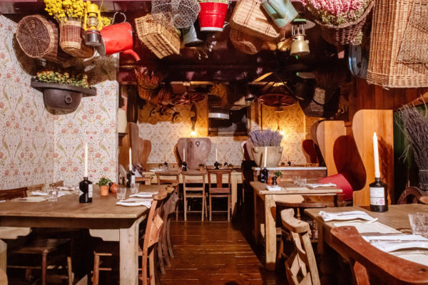 Interiors of Maggie Jones's restaurant