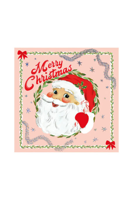 Pink Santa card