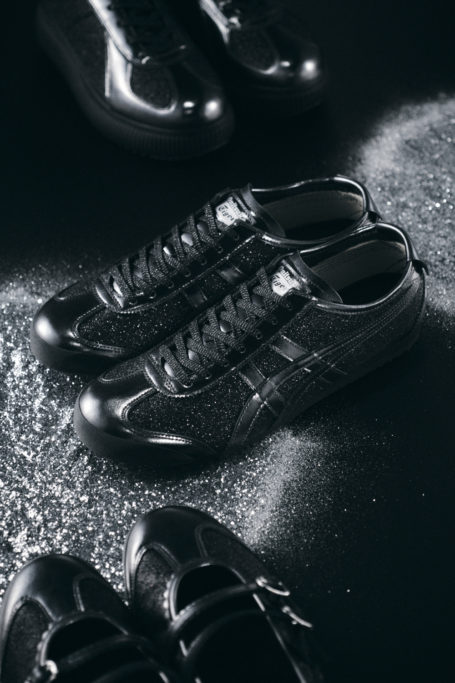 Black glittery trainers