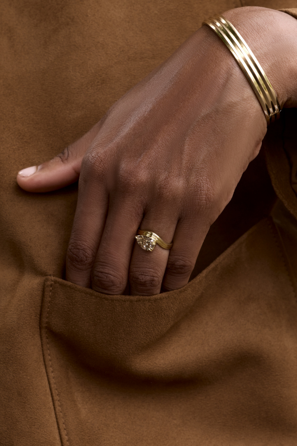 Hand decorated with jewellery