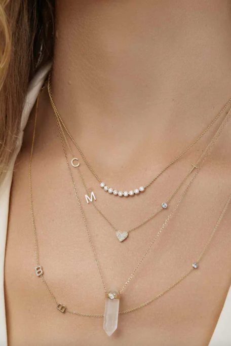 Maya Brenner 5 Letter Custom Gold Necklace