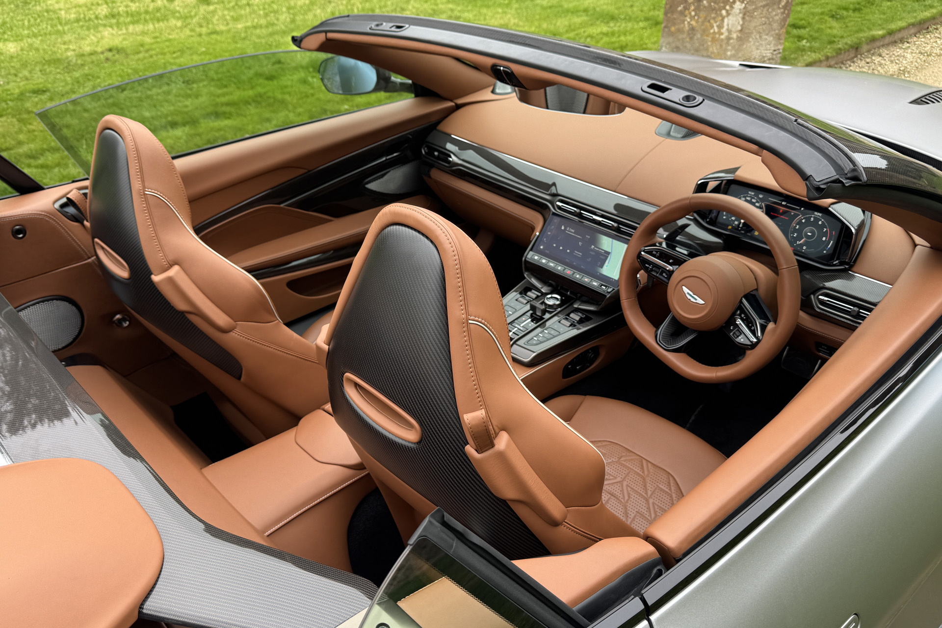 The interior of the Aston Martin Vanquish Volante