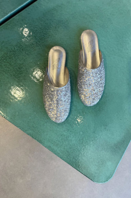 Silver slippers