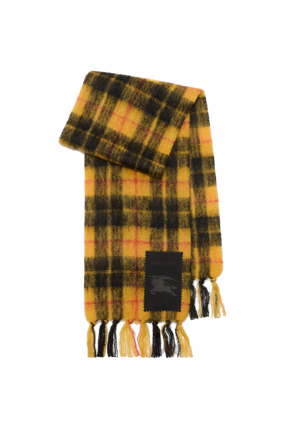 Yellow tartan scarf
