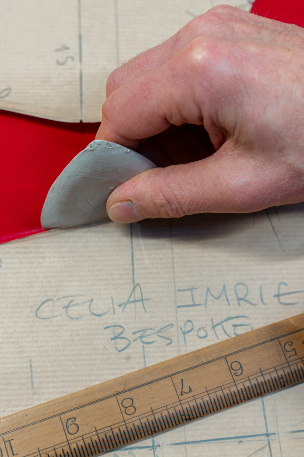 Close up of patterns for clothes