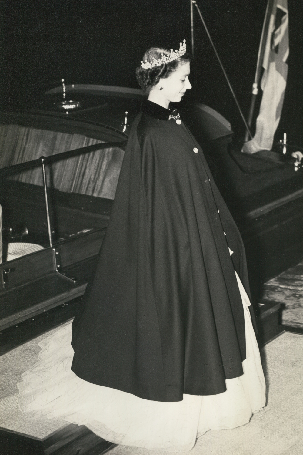 Queen Elizabeth II in the Gieves & Hawkes cloak