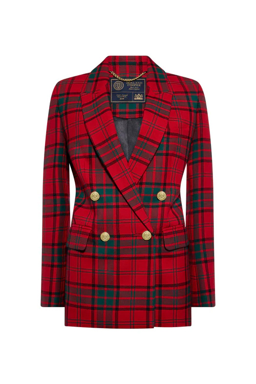 Red tartan blazer