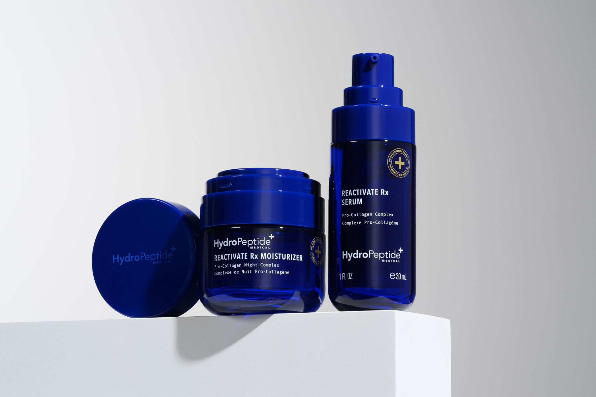 HydroPeptide’s Reactivate Rx Serum & Reactivate Rx Moisturiser Pro-Collagen Night Complex