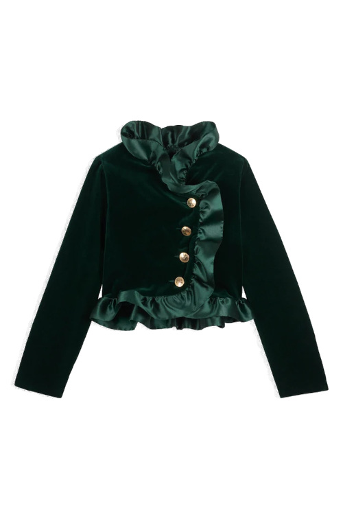 Green velvet jacket