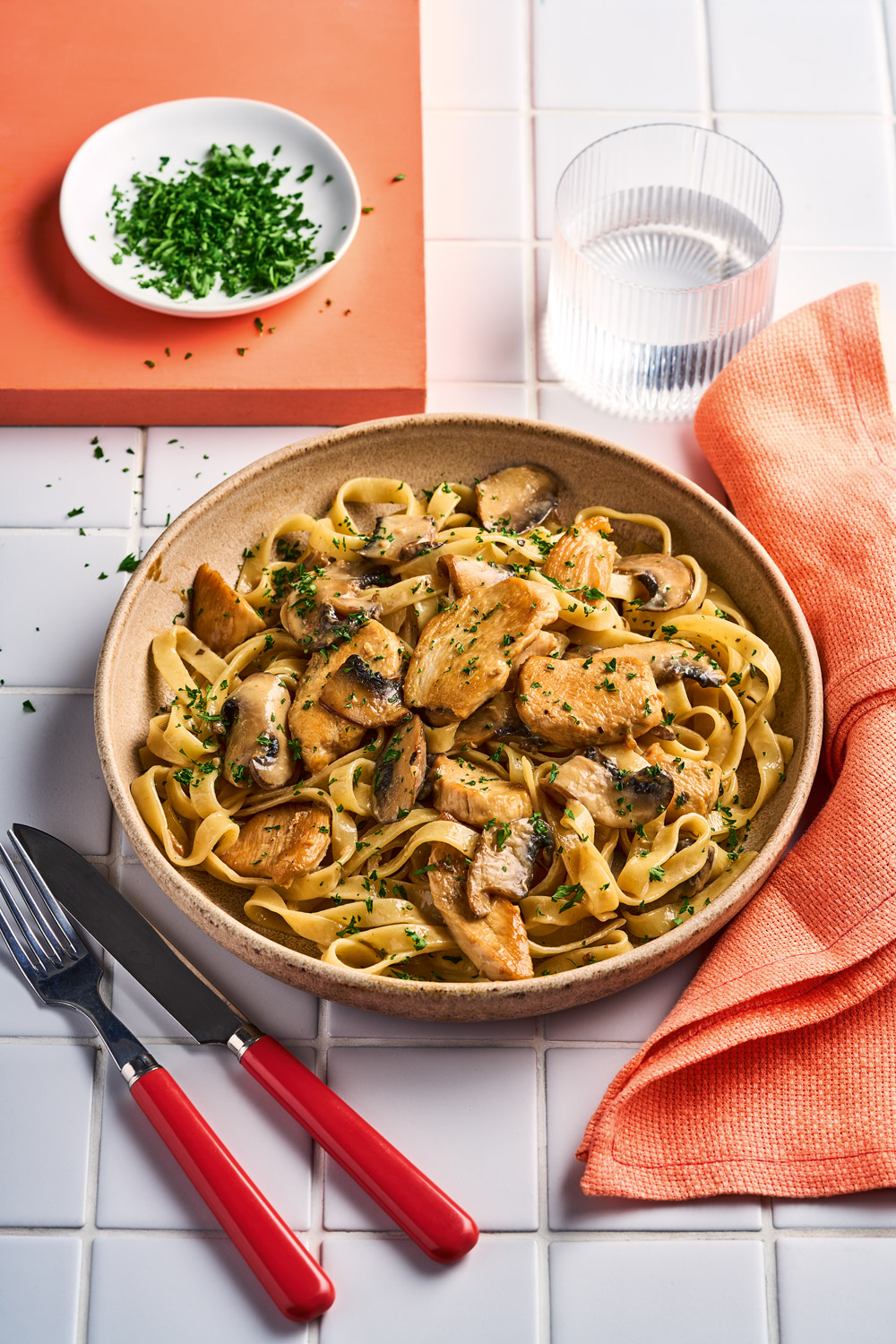 Chicken marsala mushroom pasta