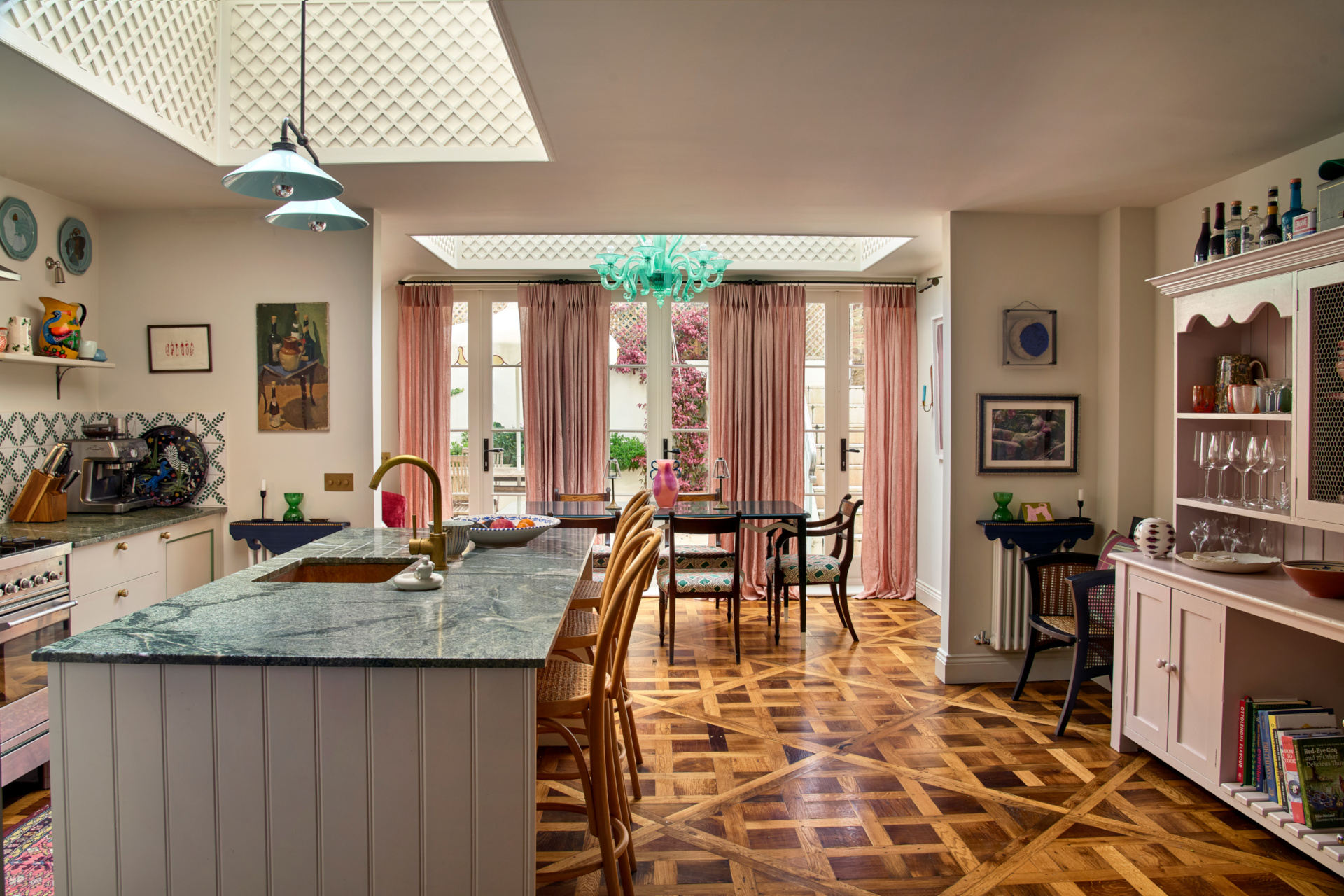 Open kitchen and dining room