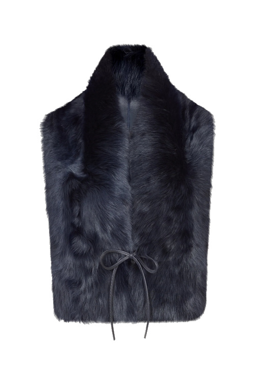 Furry scarf-vest
